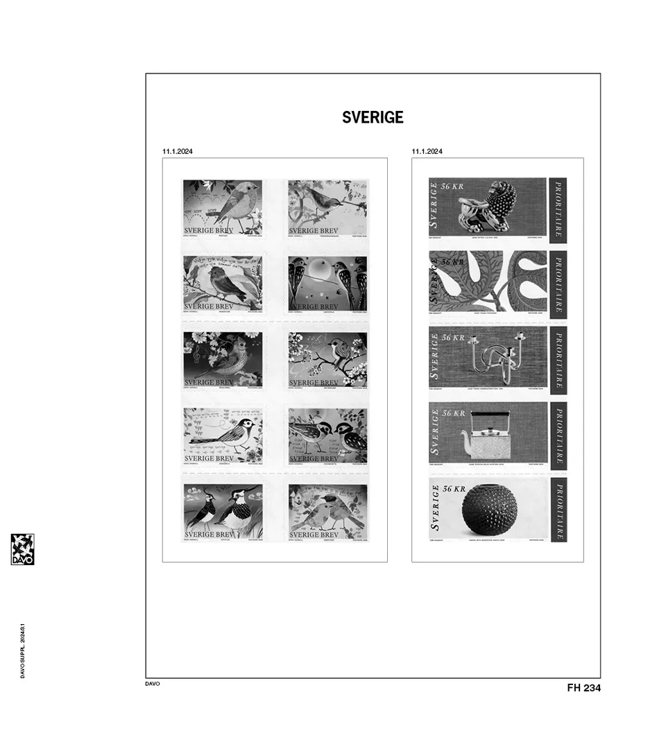 davo-luxe-su-de-au-2024-pages-suppl-ment-timbres-170g image 1