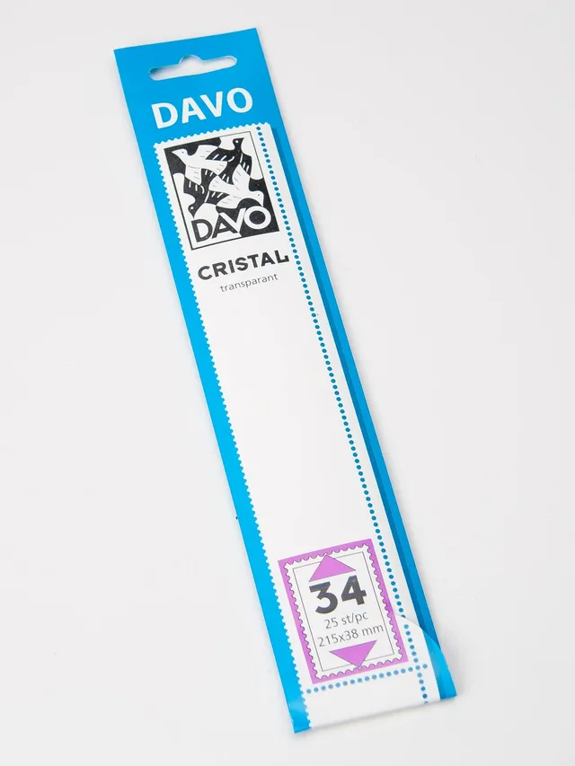 davo-cristal-c34-bandes-timbres-215x38-mm-transparent-25-pi-ces image 1