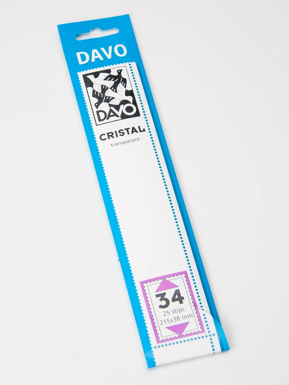 davo-cristal-c34-bandes-timbres-215x38-mm-transparent-25-pi-ces image 1