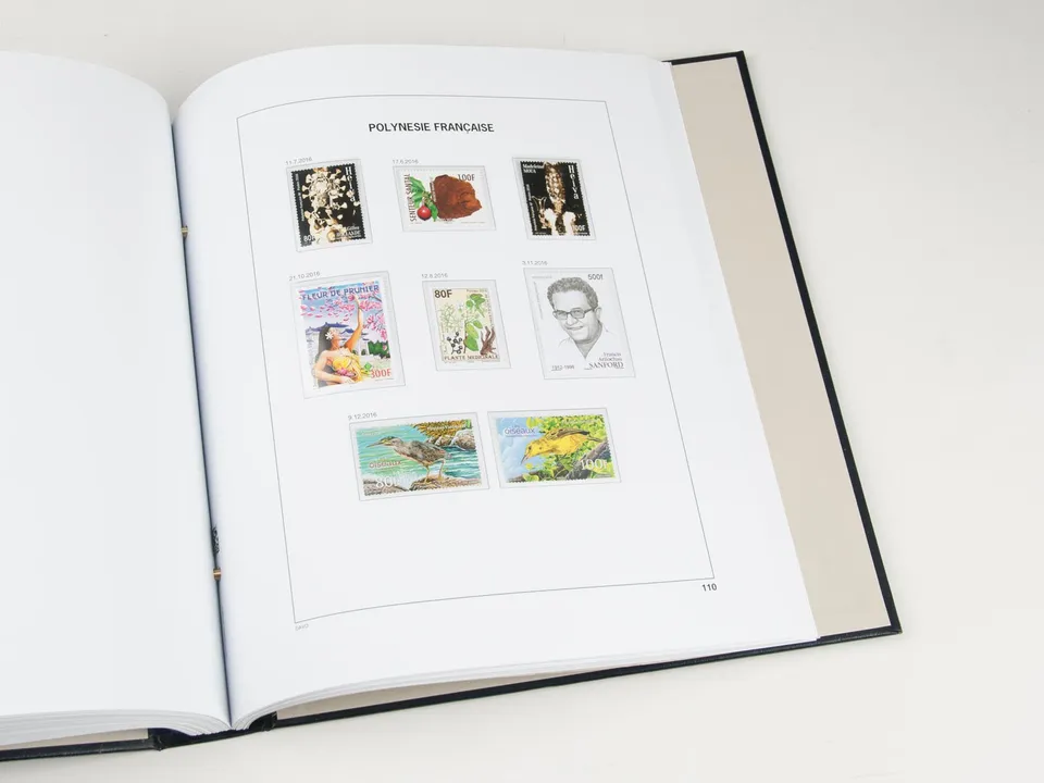 davo-luxe-polyn-sie-fran-aise-2016-feuilles-album-timbres-170g image 1