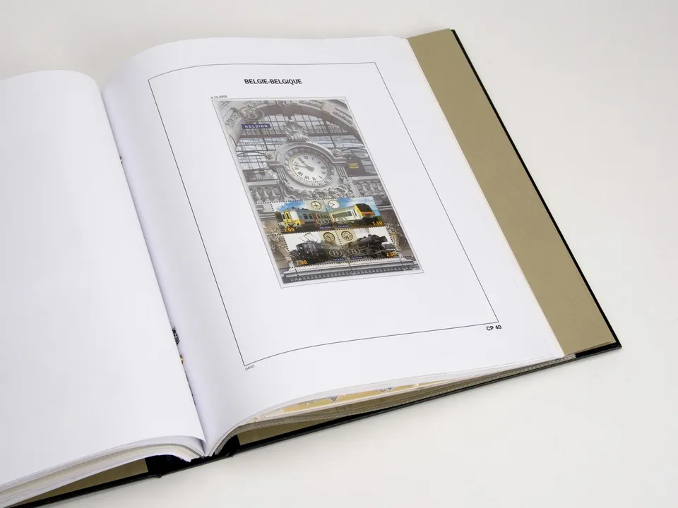 davo-luxe-belgique-chemins-de-fer-2008-pages-album-timbres-170g image 1