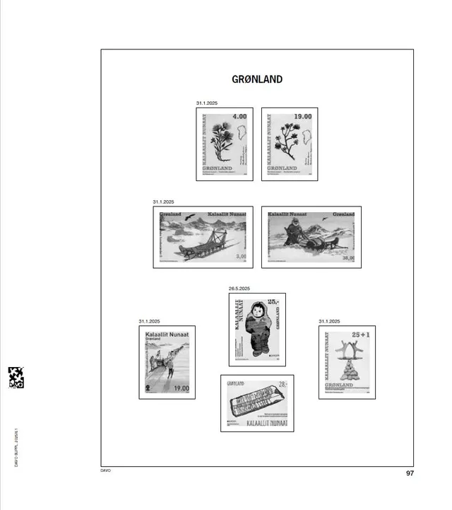 davo-luxe-suppl-ment-groenland-2025-pages-album-timbres image 1