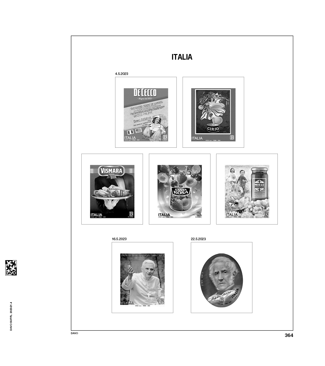 davo-luxe-italie-2023-pages-suppl-ment-album-timbres-170g image 1