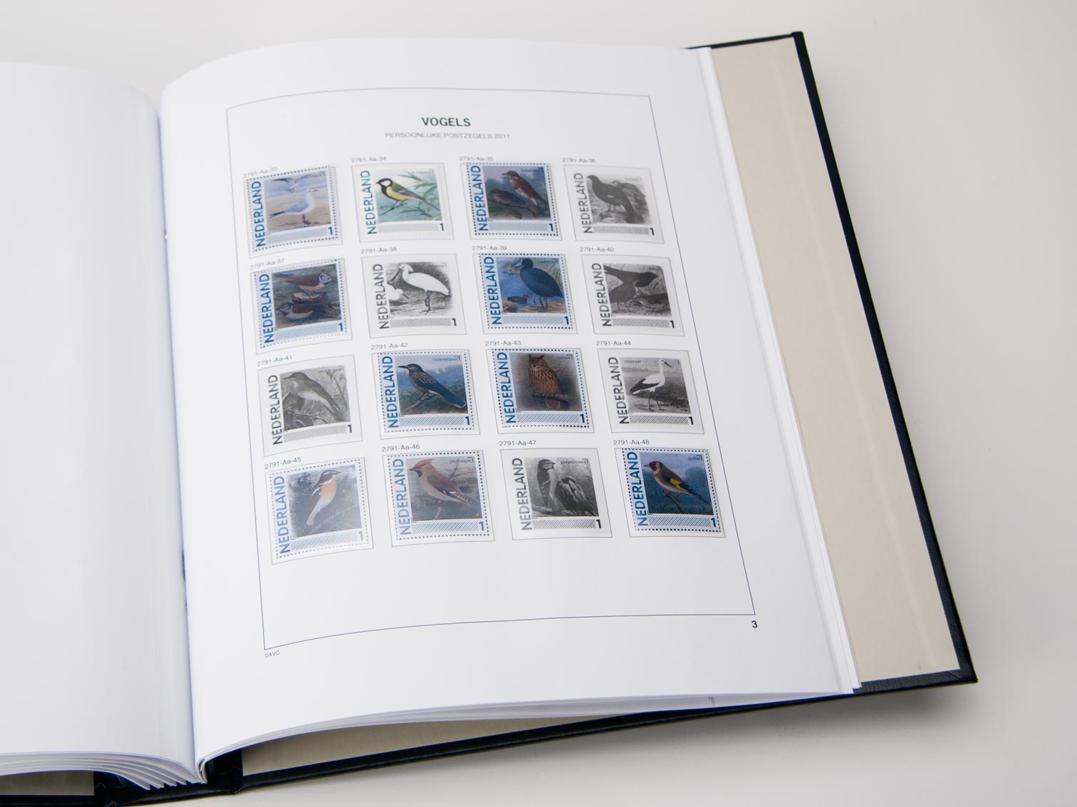 davo-pays-bas-oiseaux-2012-feuilles-timbres-persos-170g image 1