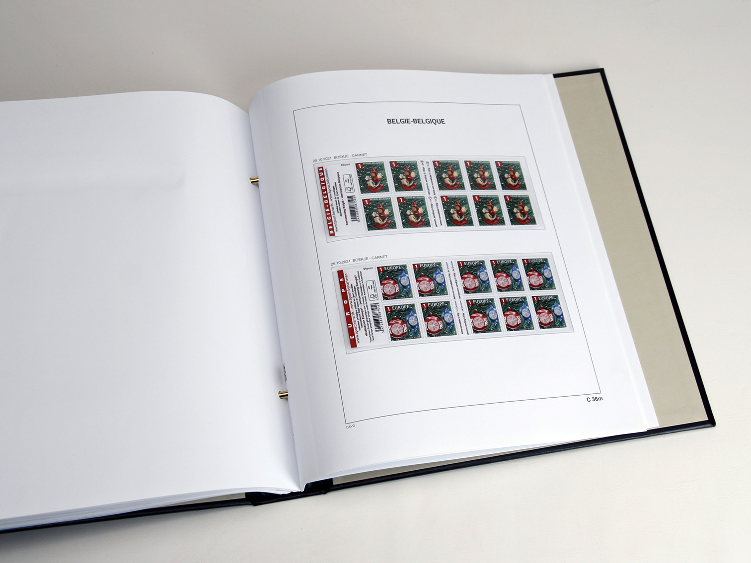 davo-luxe-belgique-carnets-2021-pages-album-timbres-170-g image 1