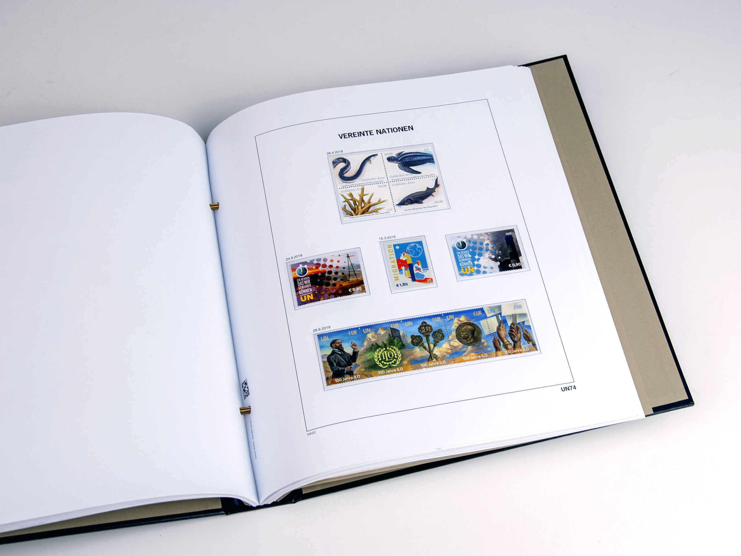 davo-luxe-onu-vienne-2019-pages-album-timbres-170g image 1