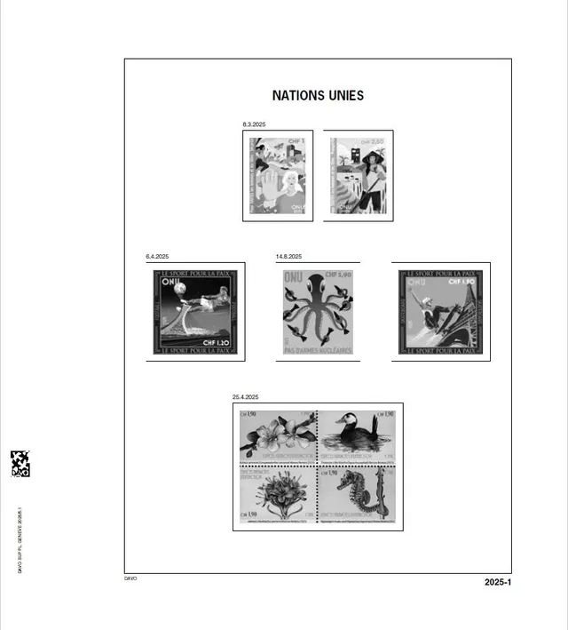 davo-luxe-onu-gen-ve-2025-pages-album-timbres-170g image 1