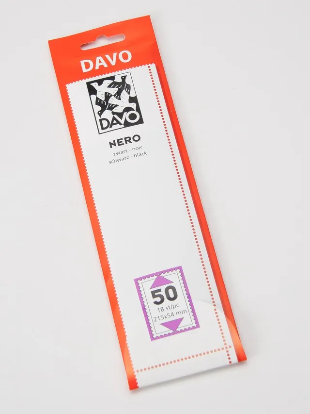 davo-nero-n50-bandes-de-montage-215x54-fond-noir-18-pcs image 1