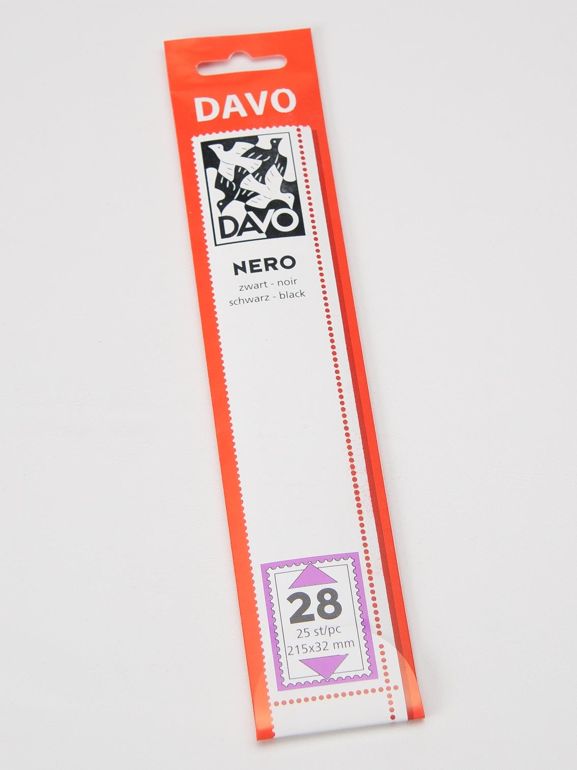 davo-nero-n28-bandes-timbres-215x32-fond-noir-25-pi-ces image 1