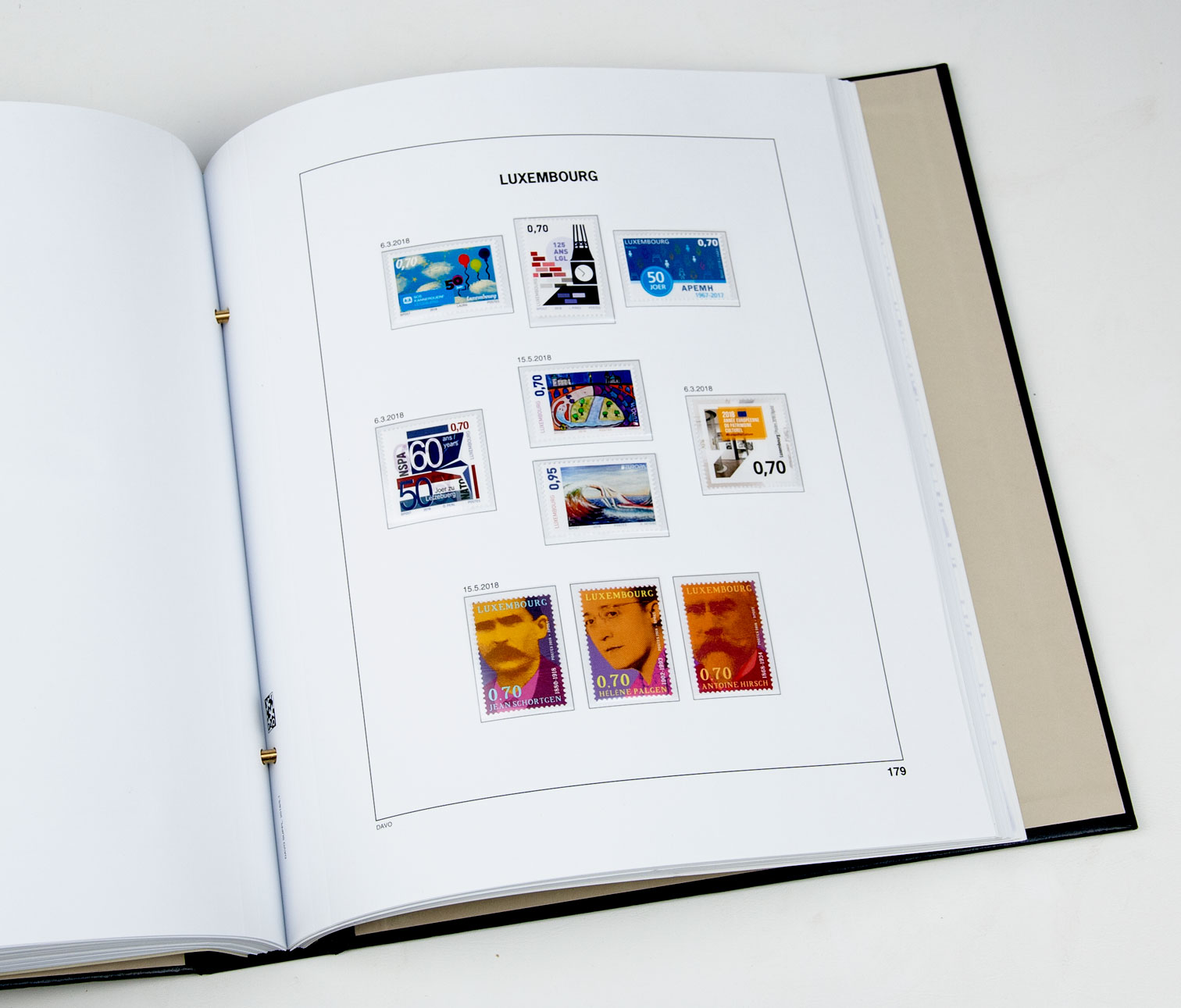 davo-luxe-luxembourg-2018-feuilles-album-timbres-170-g image 1