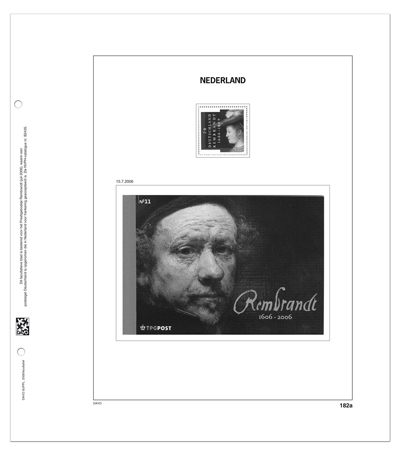 davo-luxe-pays-bas-rembrandt-saskia-page-album-timbres-170g image 1