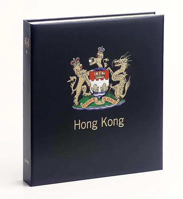 davo-luxe-hong-kong-iii-reliure-album-timbres-bleue-avec-tui image 1