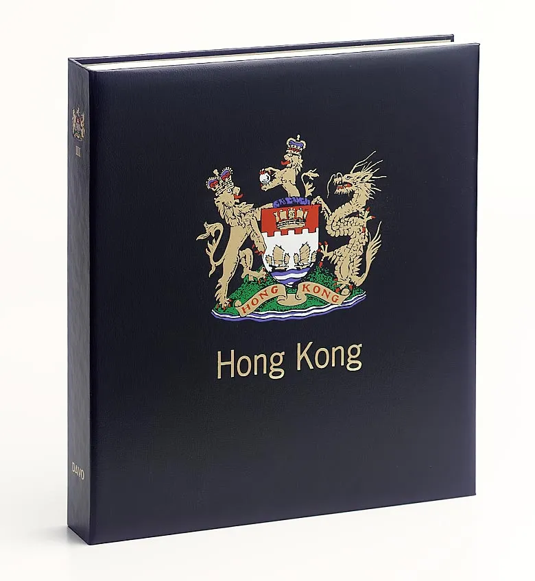 davo-luxe-hong-kong-iii-reliure-album-timbres-bleue-avec-tui image 1