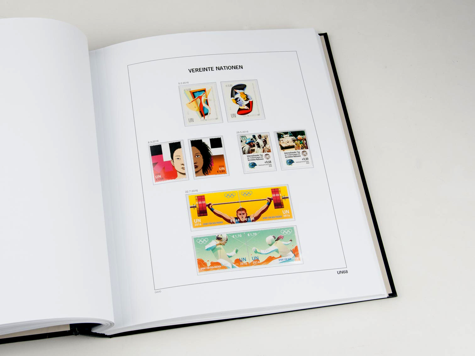 davo-luxe-autriche-onu-2016-pages-album-timbres-2016 image 1