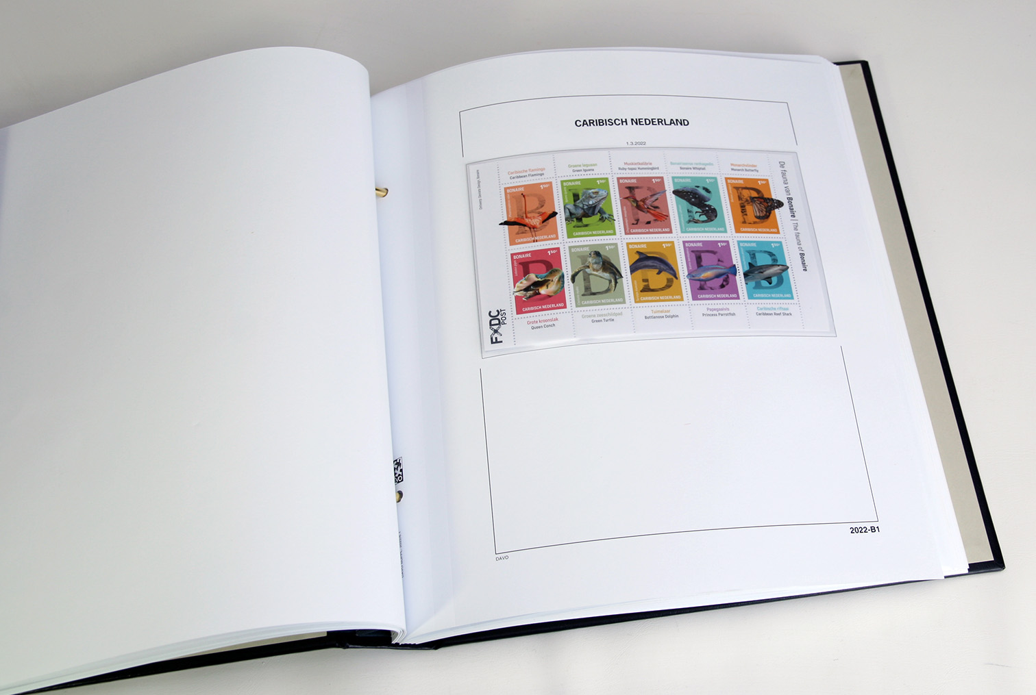 davo-luxe-caribisch-2022-feuilles-album-timbres-papier-170g image 1