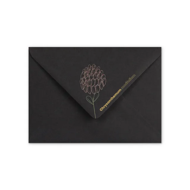 enveloppes-france-v-nements-c6-enveloppe-deuil-chrysanth-me-noire image 1