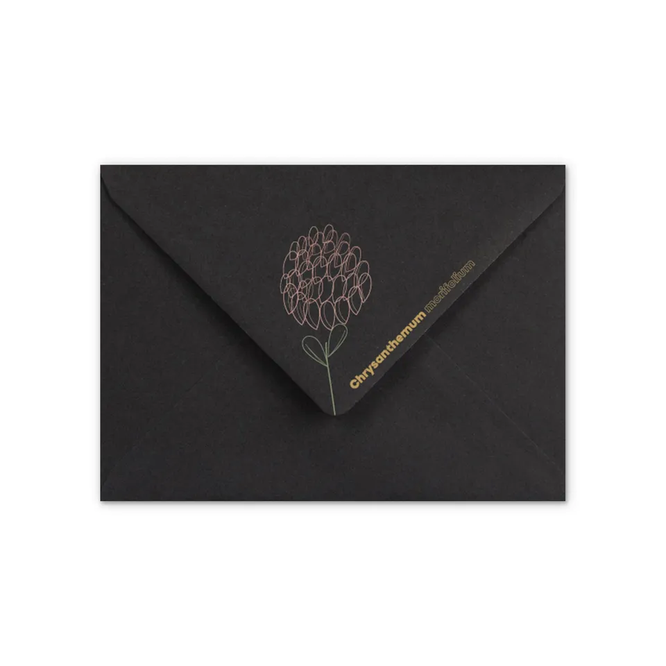 enveloppes-france-v-nements-c6-enveloppe-deuil-chrysanth-me-noire image 1