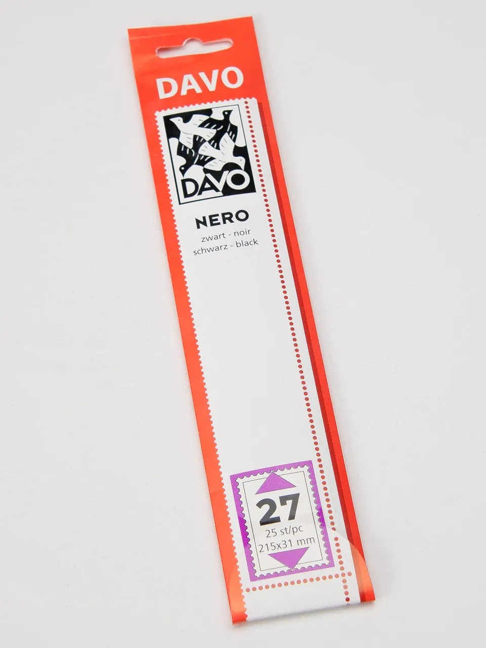 davo-nero-n27-bandes-timbres-fond-noir-brillant-215x31-25-pcs image 1