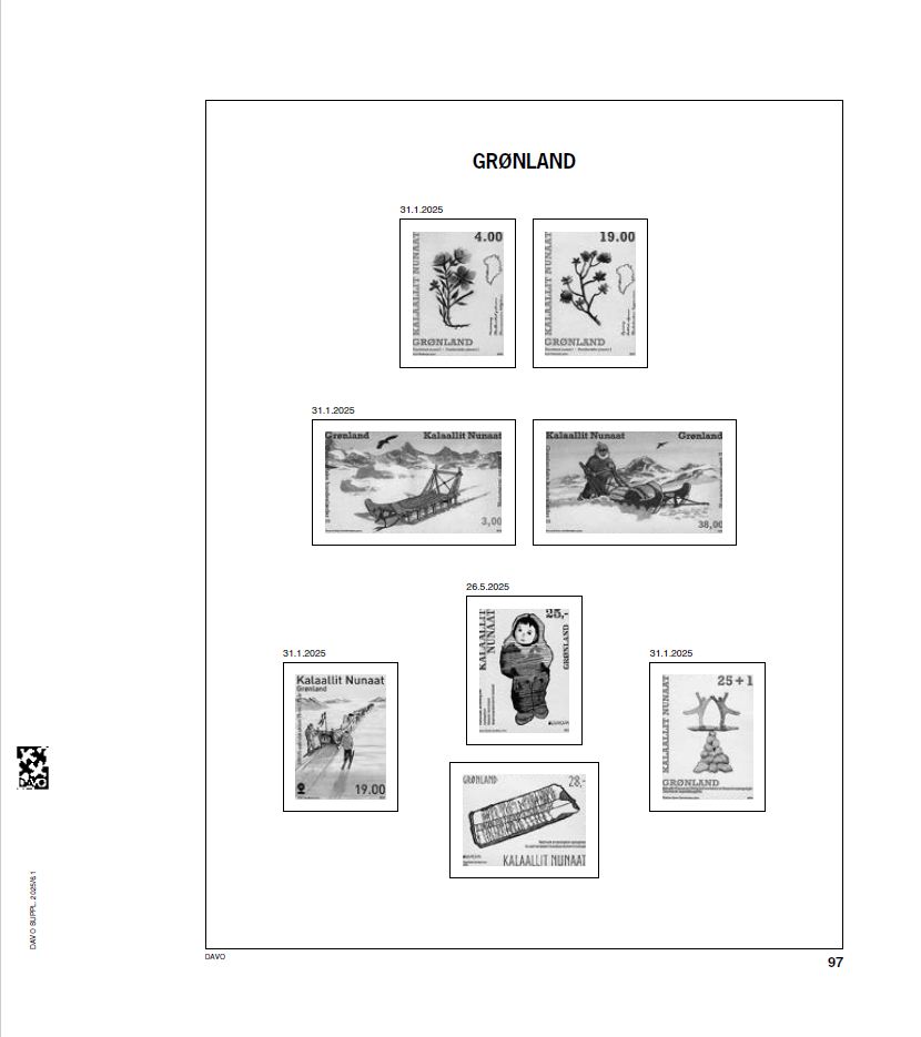 davo-luxe-suppl-ment-groenland-2025-pages-album-timbres image 1
