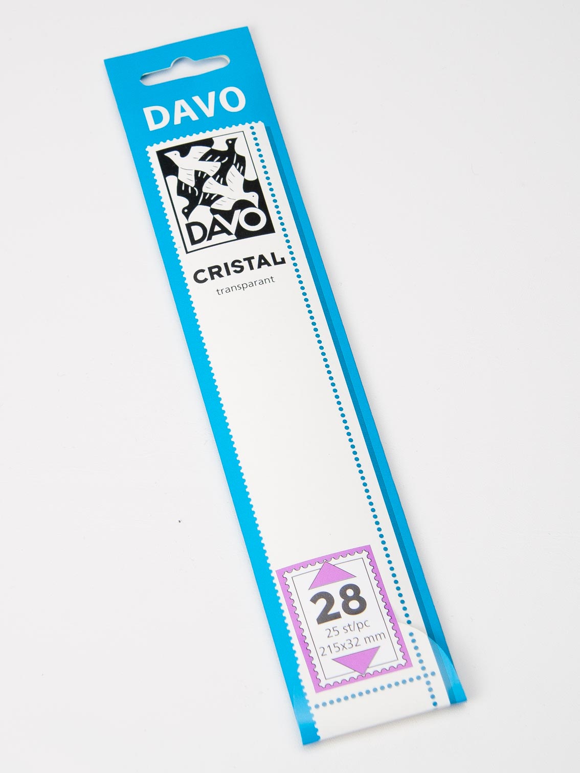 davo-cristal-c28-bandes-timbres-215x32-transparent-lot-25 image 1