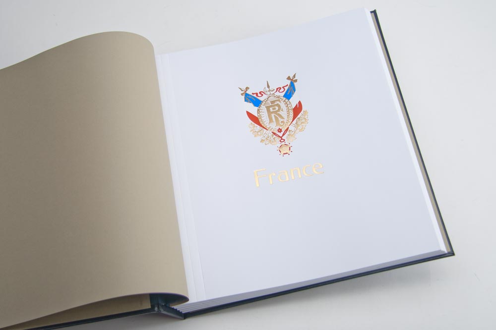 davo-luxe-page-de-titre-album-timbres-france-blason-couleur image 1