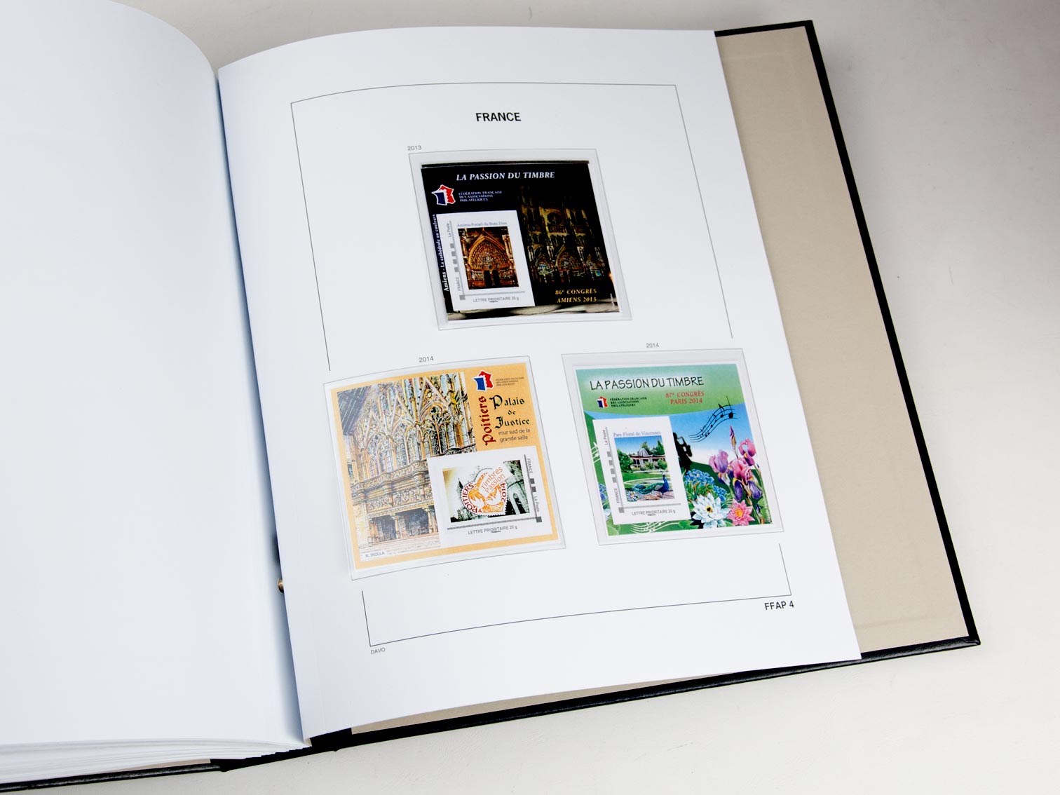 davo-feuilles-album-timbres-france-ffap-2007-2025-avec-bandes image 1
