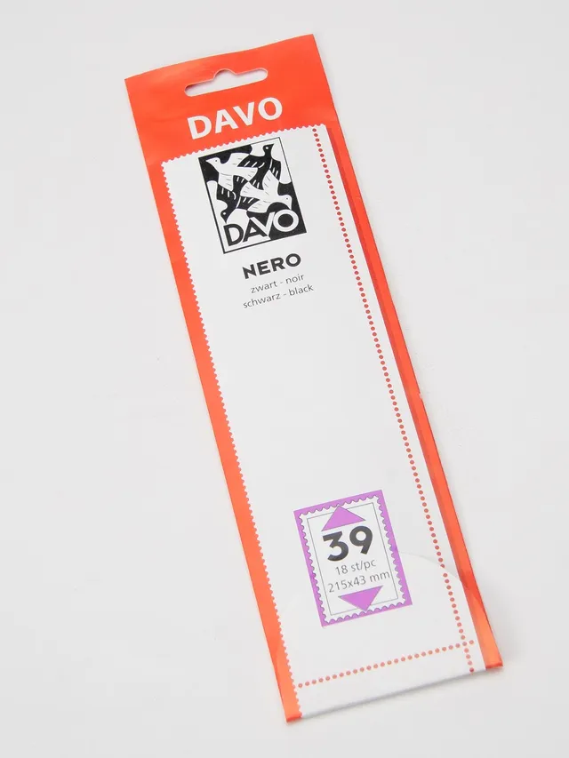 davo-nero-n39-bandes-timbres-fond-noir-brillant-215x43-18-pcs image 1