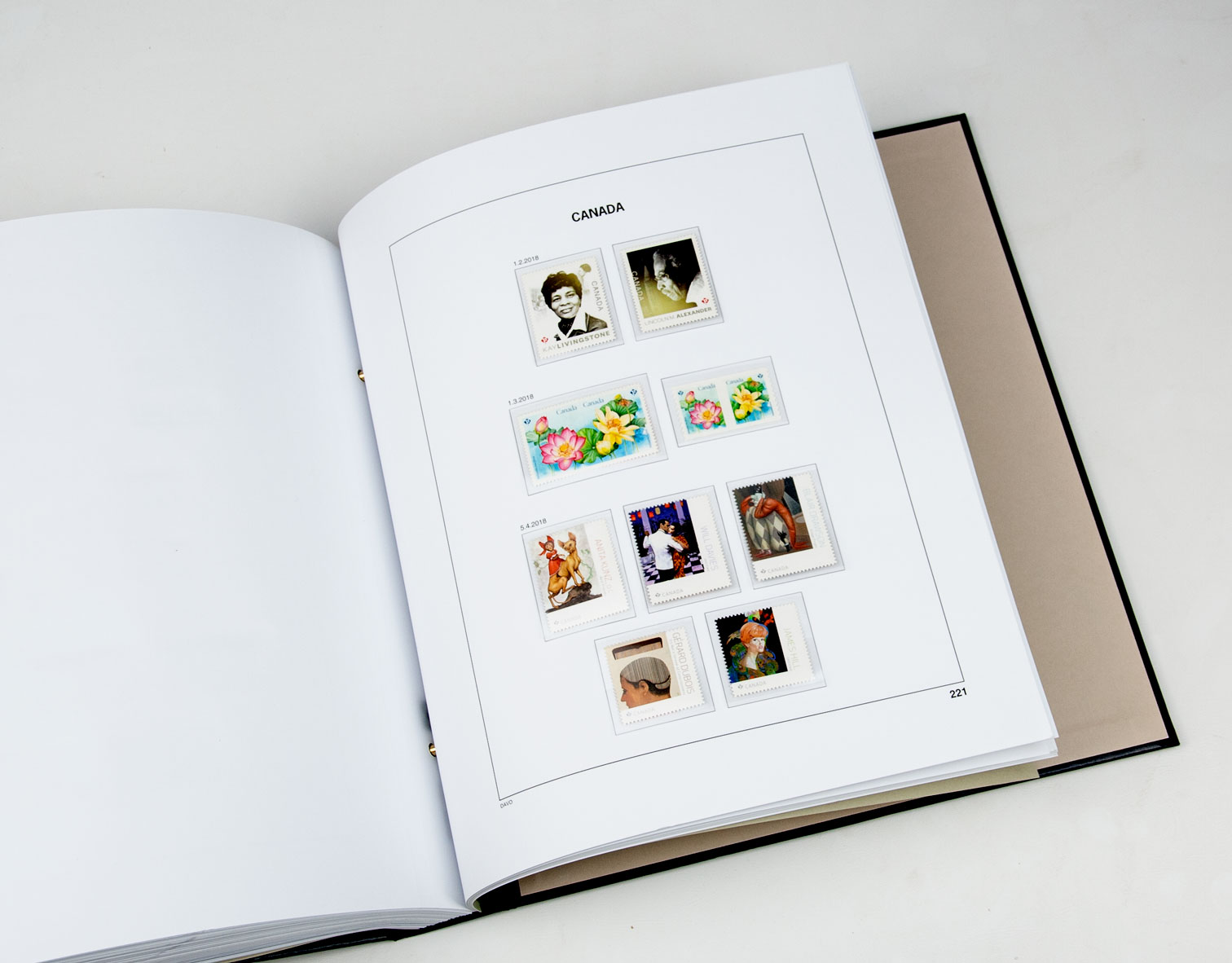 davo-luxe-canada-2018-pages-album-timbres-170g image 1