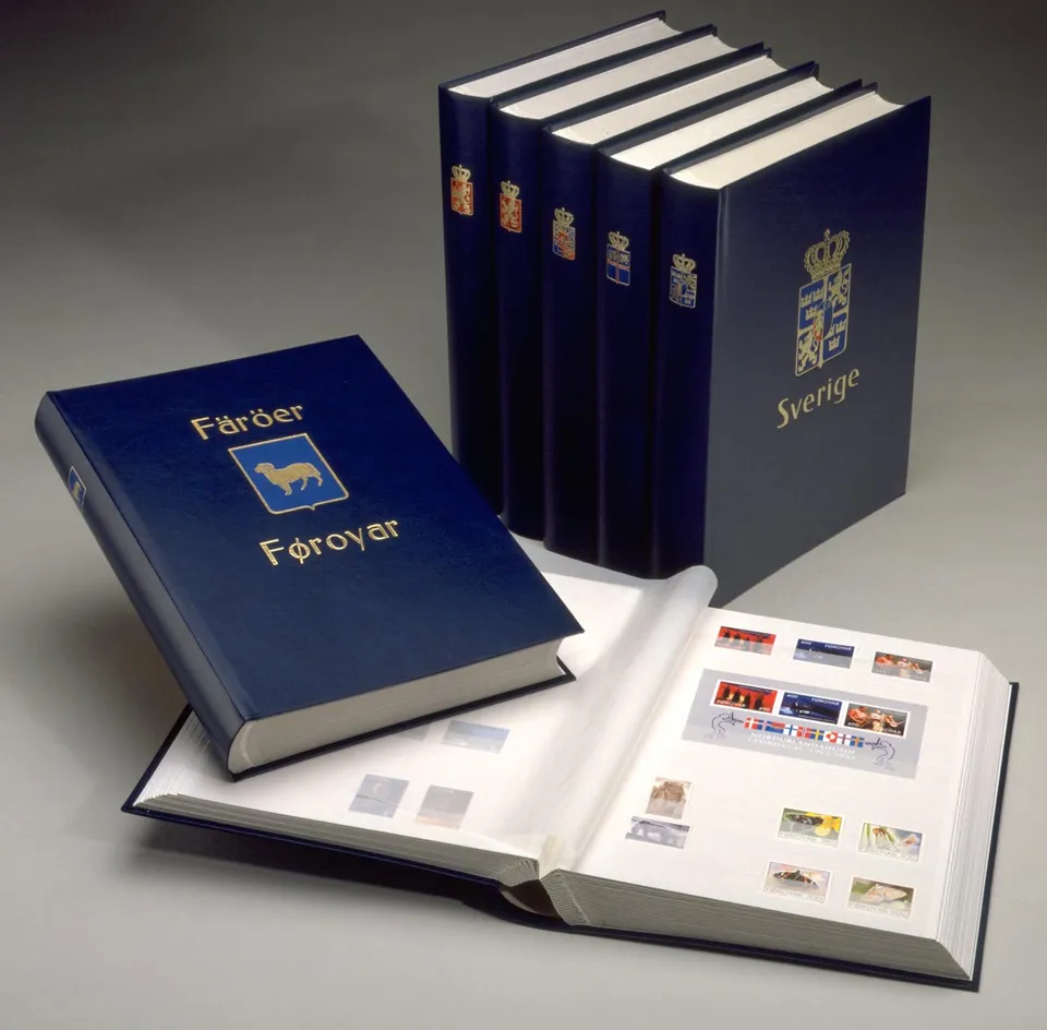 davo-g-classeur-timbres-f-ro-bleu-armoiries image 1