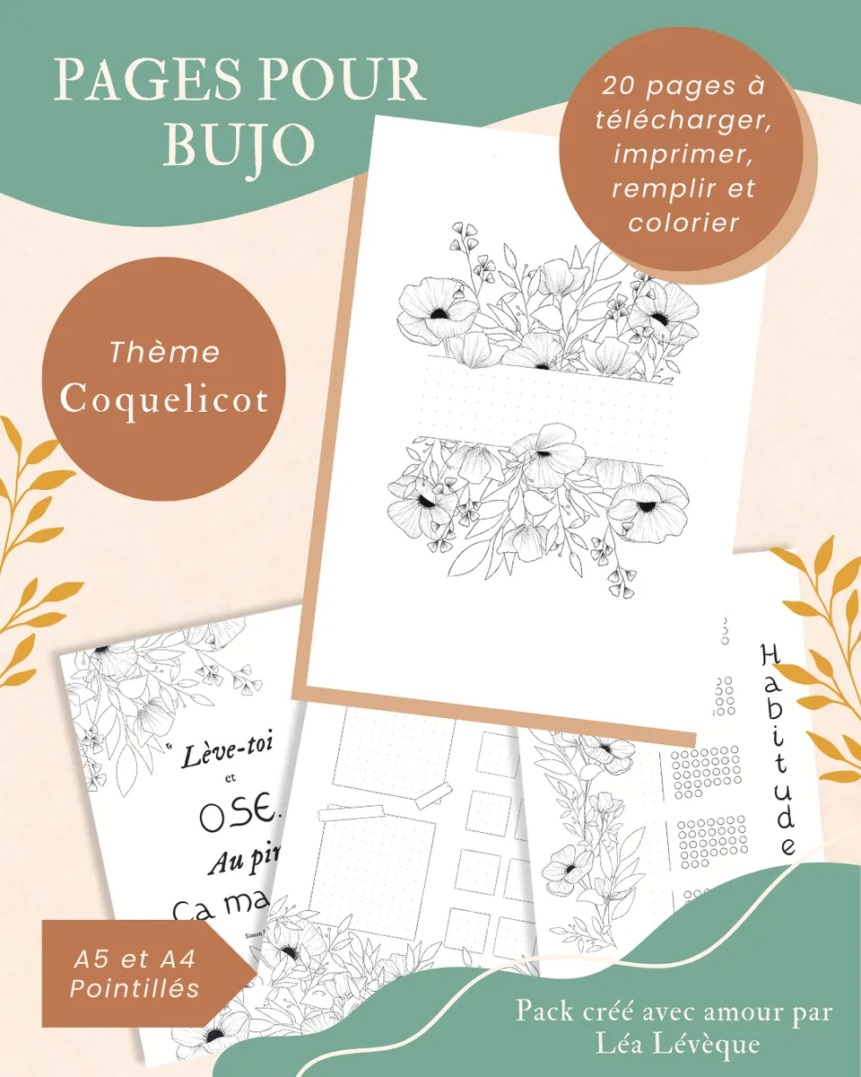 murmures-de-papier-bullet-journal-coquelicot-t-l-charger-fait-main image 1