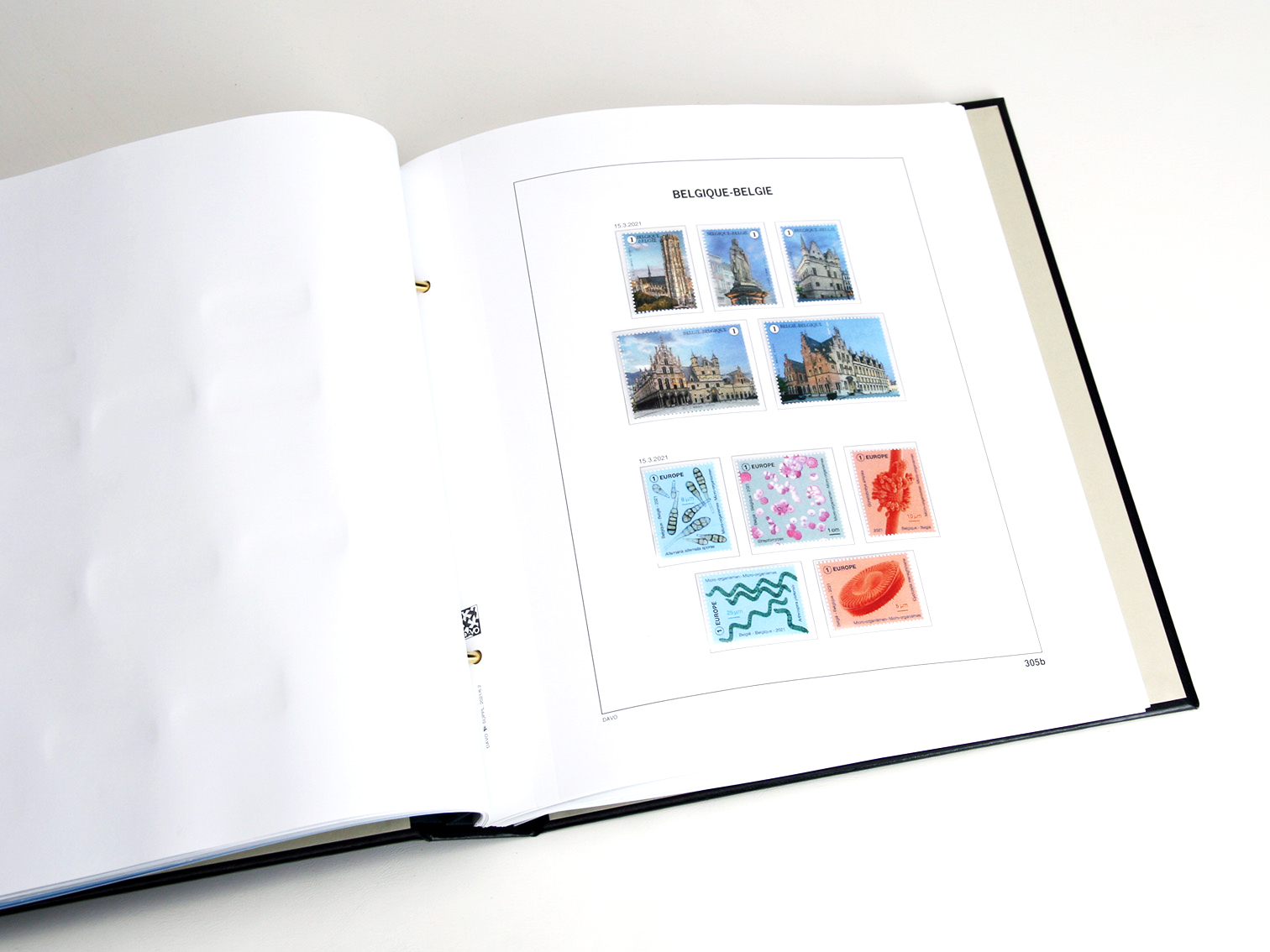 davo-luxe-belgique-2021-pages-album-timbres-issus-blocs image 1