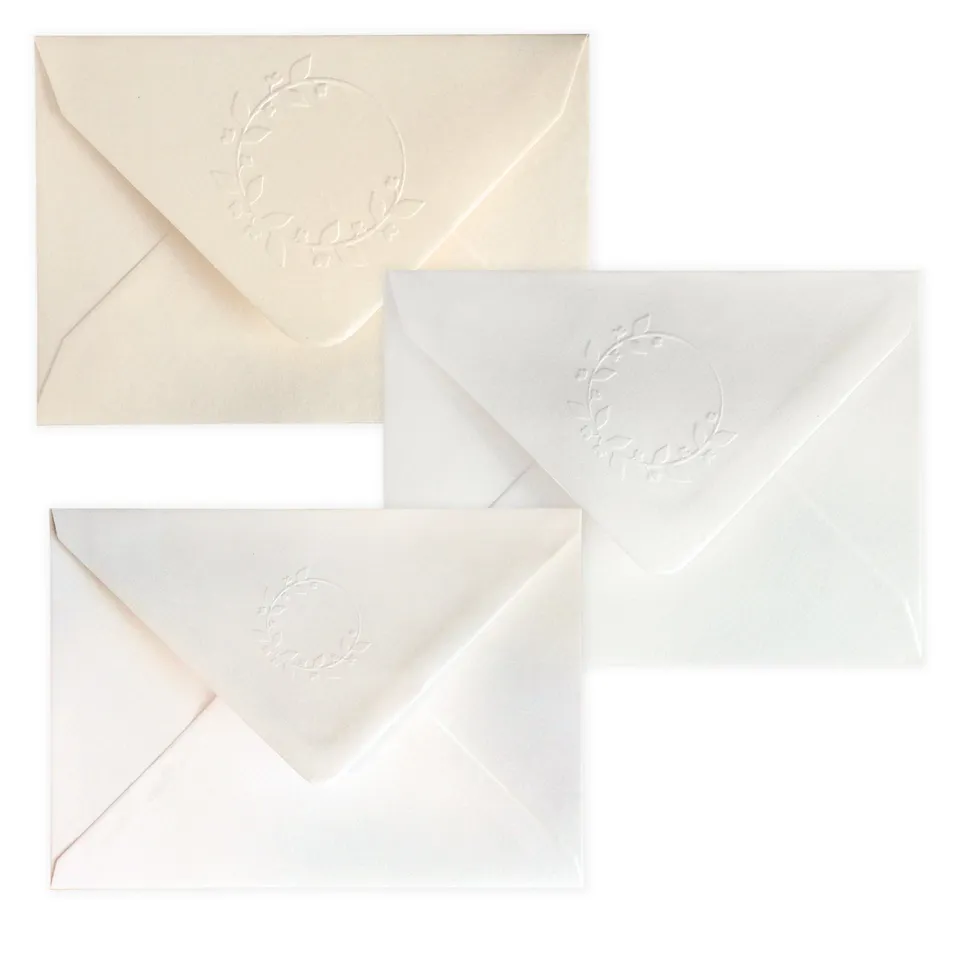 enveloppes-france-v-nements-couronne-de-laurier-c6-enveloppe-gaufr-e image 1