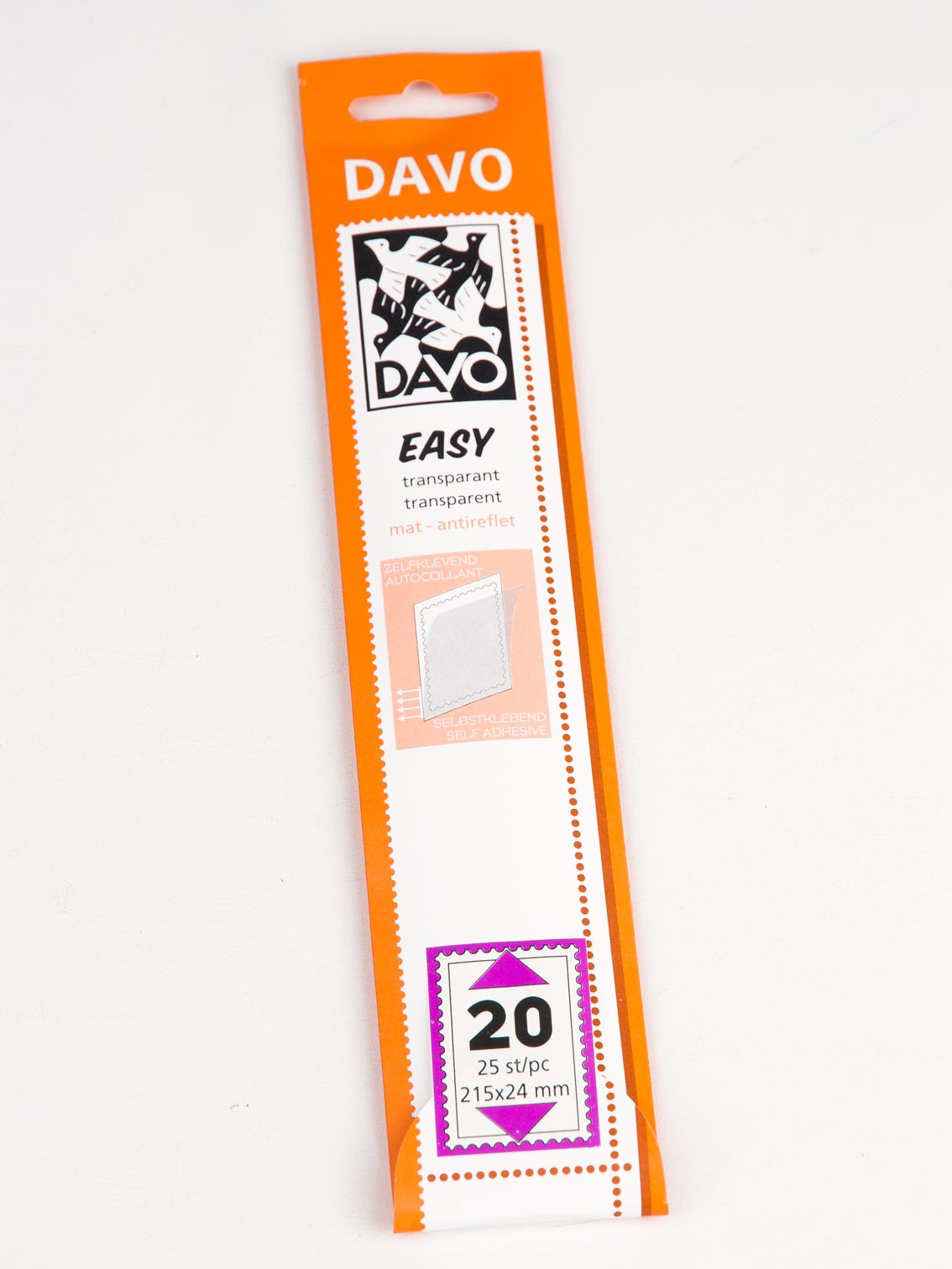 davo-easy-t20-bande-timbres-transparente-215x24-lot-de-25 image 1