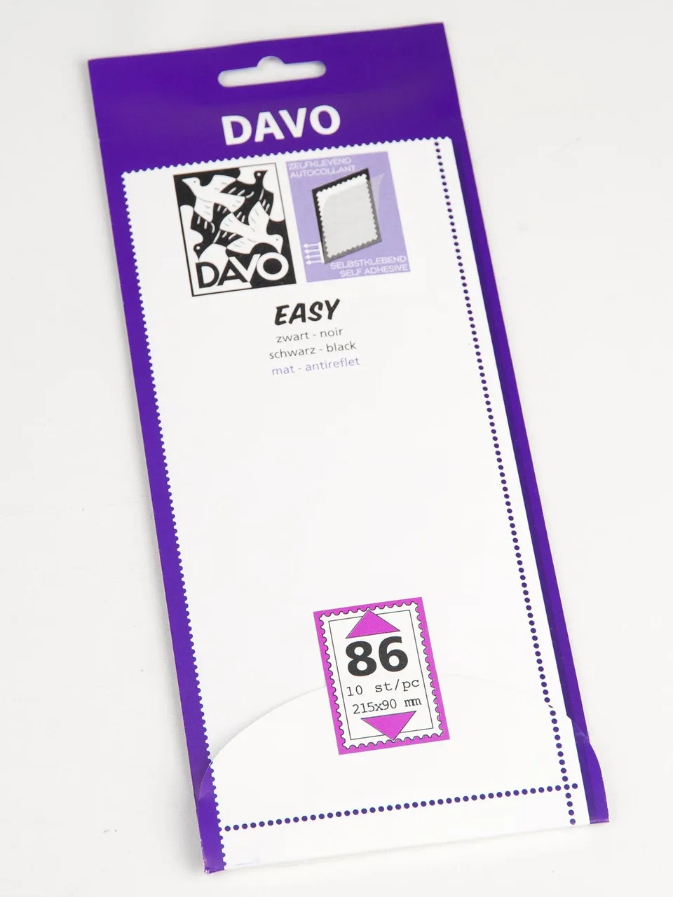 davo-easy-z86-215x90-bandes-autocollantes-noires-x10 image 1