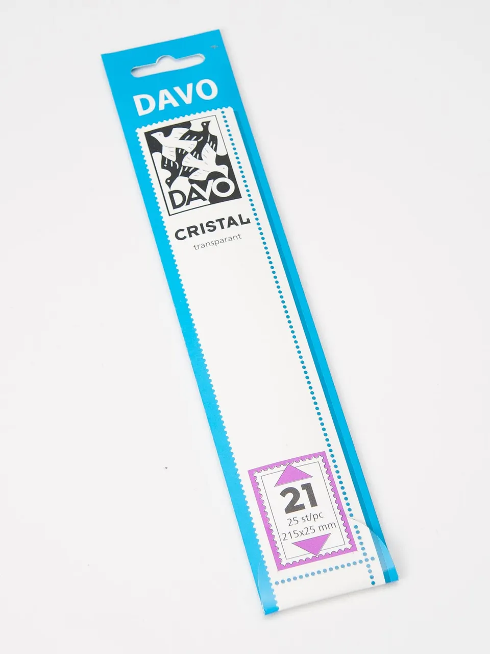 davo-cristal-c21-bandes-timbres-transparentes-215x25-25pcs image 1