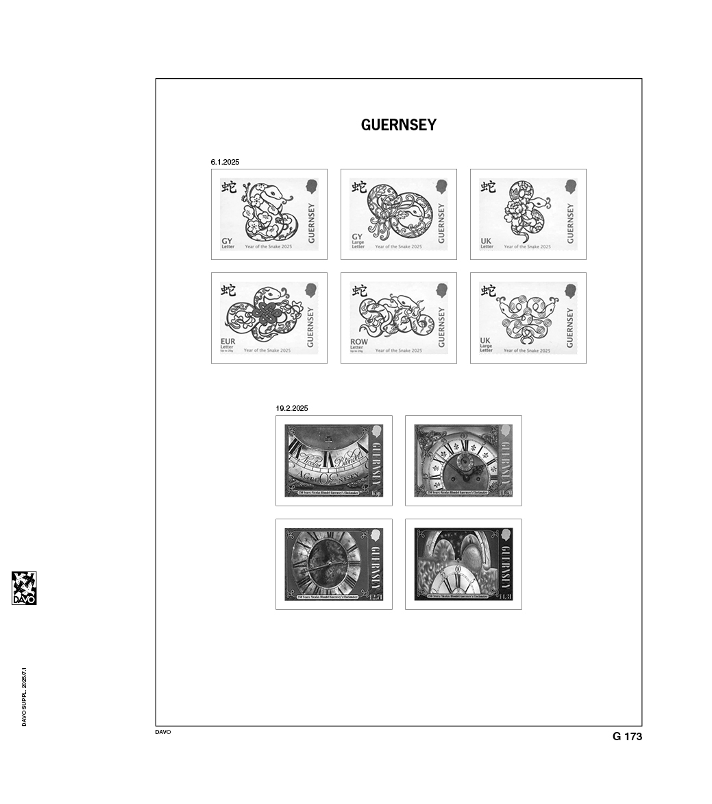 davo-luxe-guernsey-2025-pages-album-timbres-170g image 1