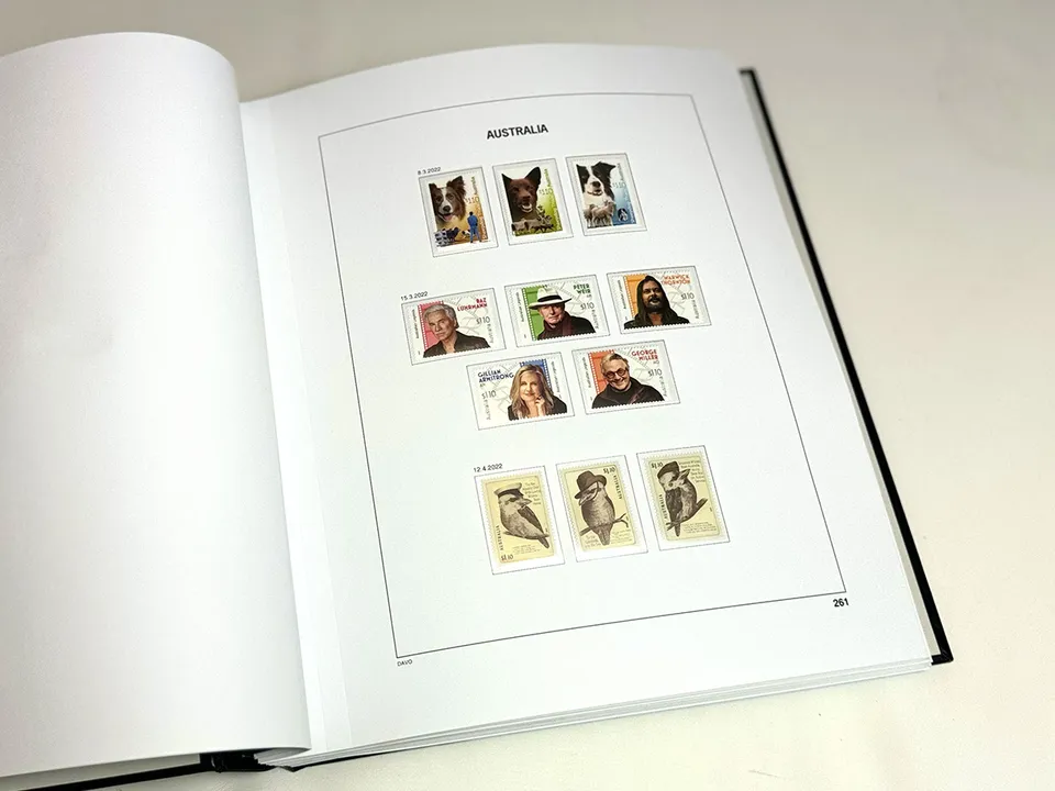 davo-luxe-australie-2022-suppl-ment-feuilles-timbres-2022-papier-170g image 1