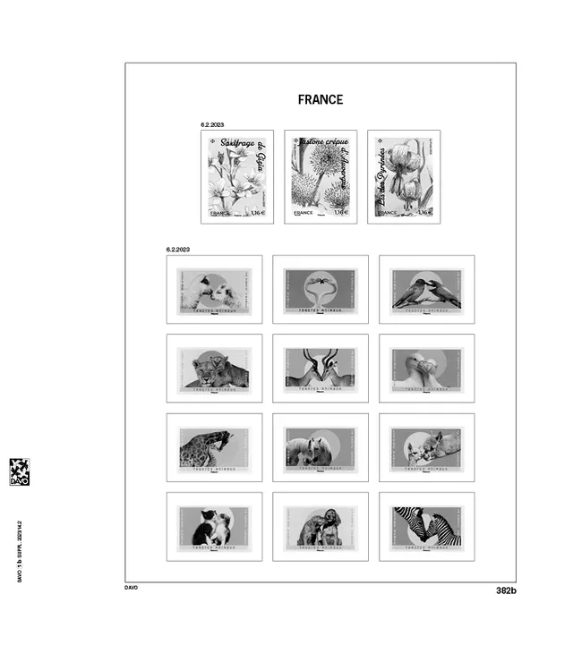 davo-luxe-france-blocs-2023-pages-suppl-ment-timbres-170g image 1
