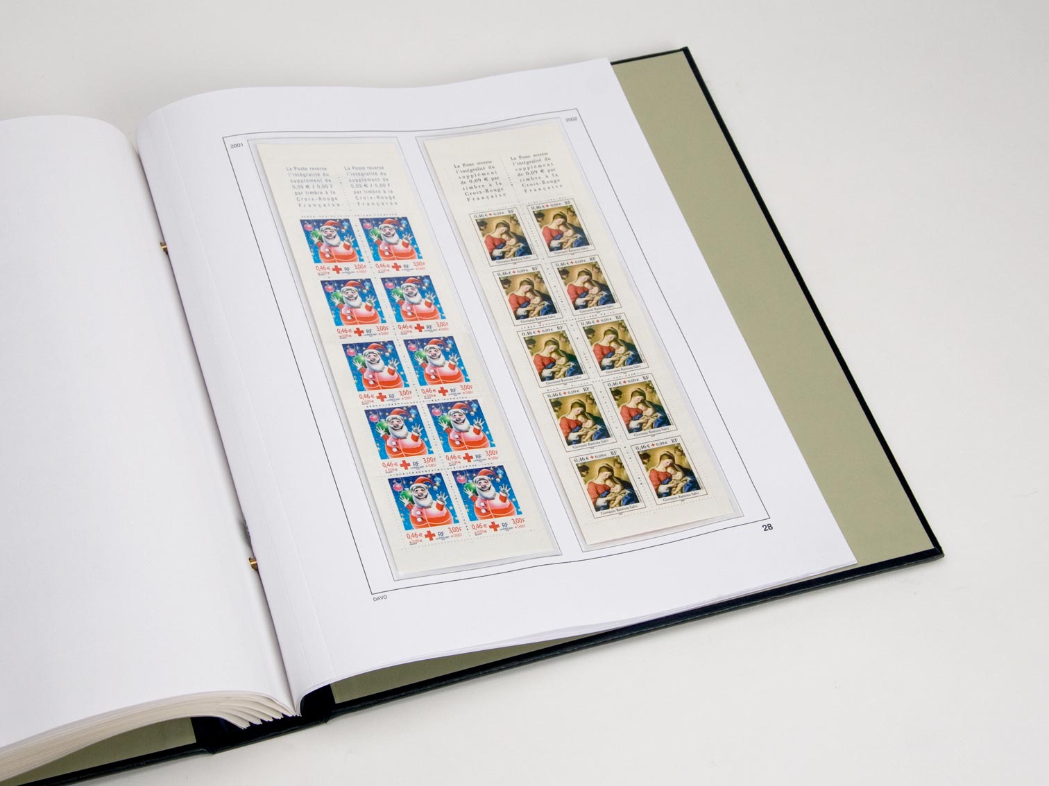 davo-luxe-france-croix-rouge-2002-feuilles-album-timbres image 1