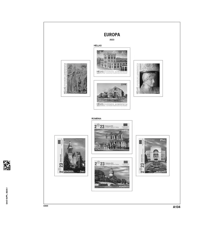 davo-europa-2023-suppl-ment-timbres-feuilles-170g image 1