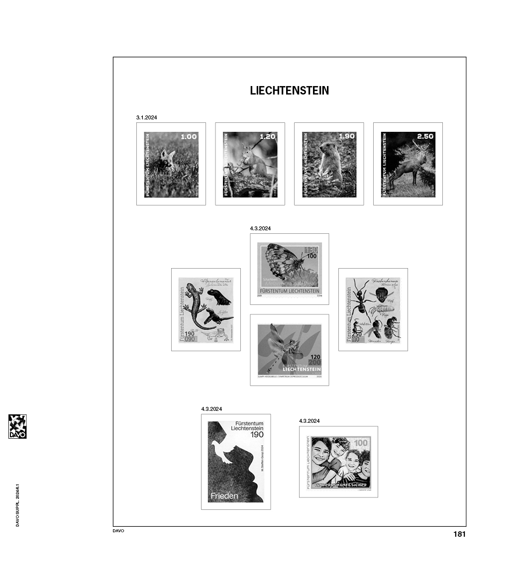 davo-luxe-feuilles-album-timbres-liechtenstein-2024 image 1