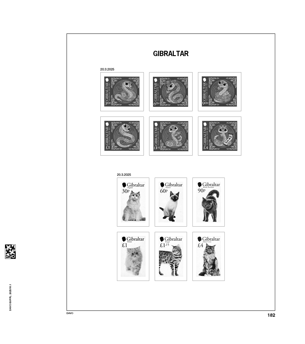 davo-luxe-gibraltar-2025-feuillets-album-timbres-170g image 1