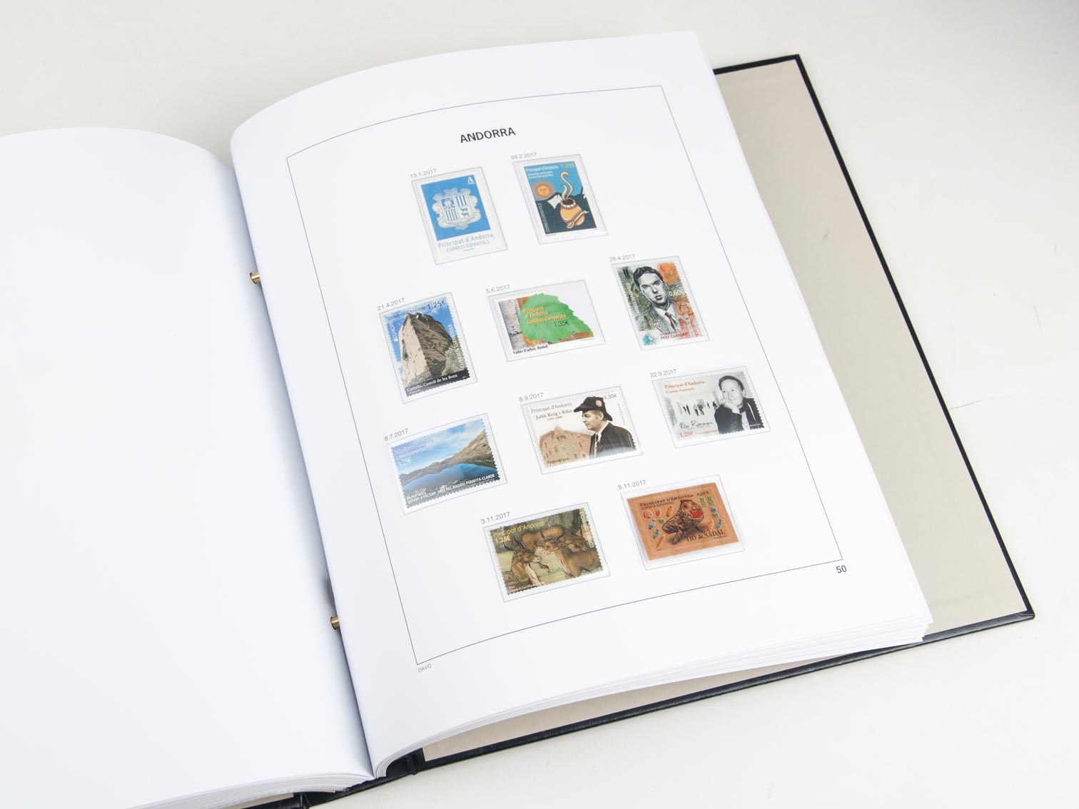davo-luxe-andorre-espagnol-2017-pages-album-timbres image 1