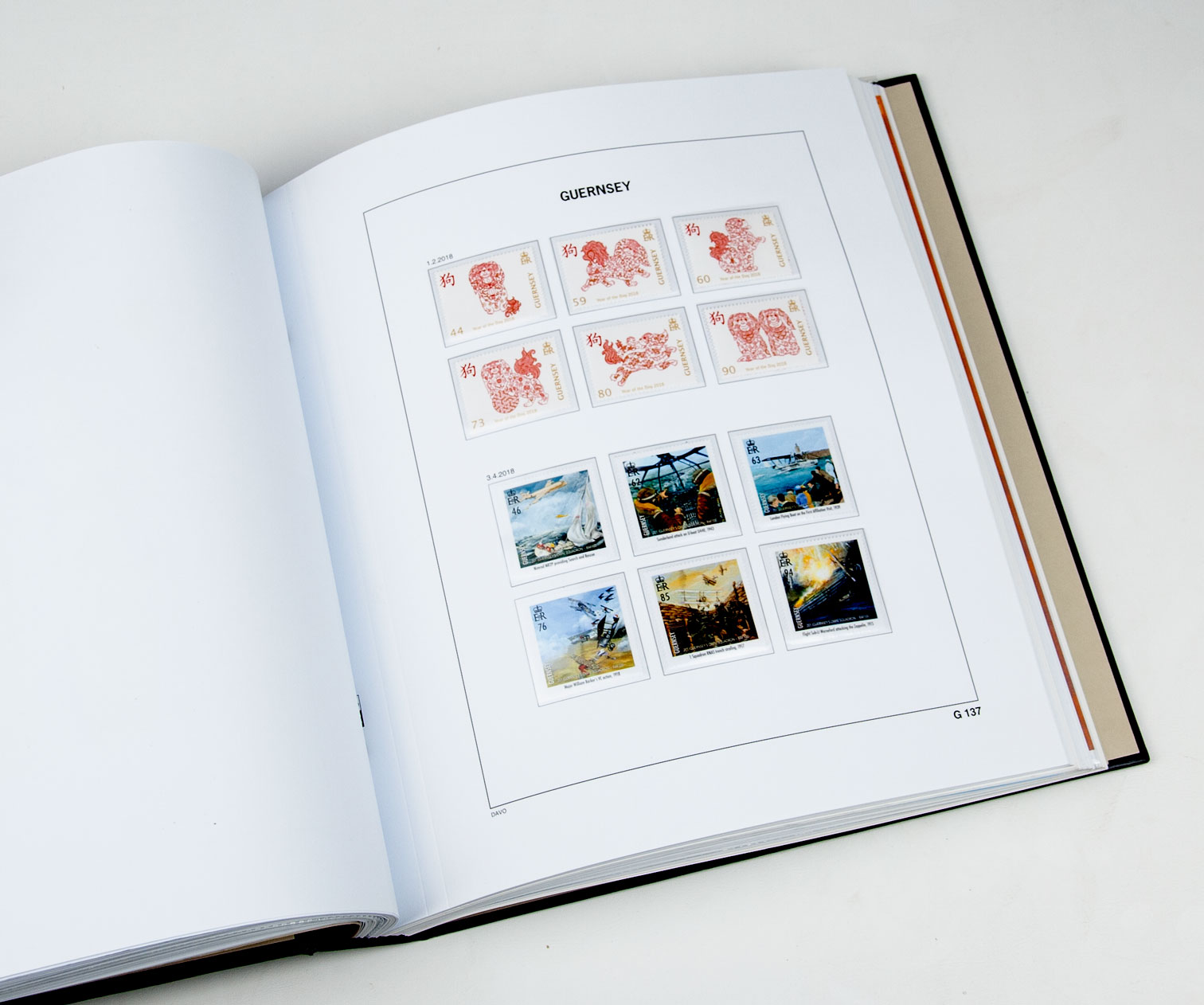 davo-luxe-guernsey-2018-pages-album-timbres-170g image 1
