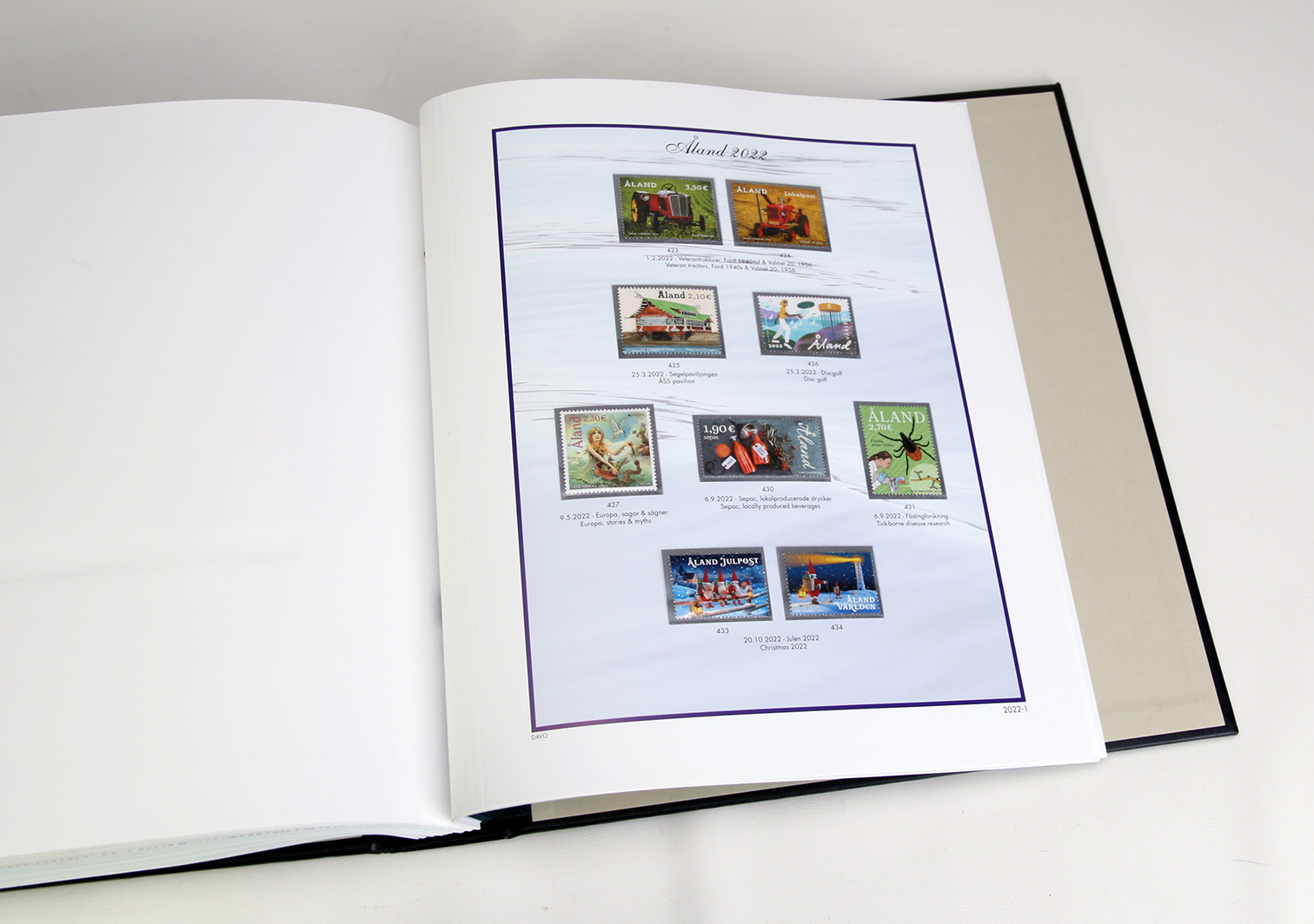 davo-luxe-aland-gutterpairs-2022-feuilles-album-timbres-170g image 1