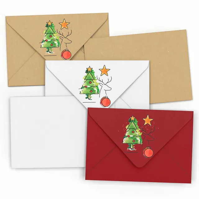 enveloppes-france-v-nements-no-l-sapin-rouge-114x162-c6 image 1
