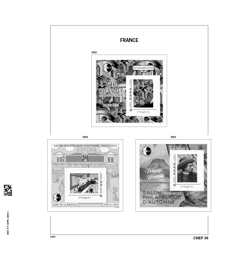 davo-luxe-france-cnep-2023-suppl-ment-album-timbres-2023 image 1