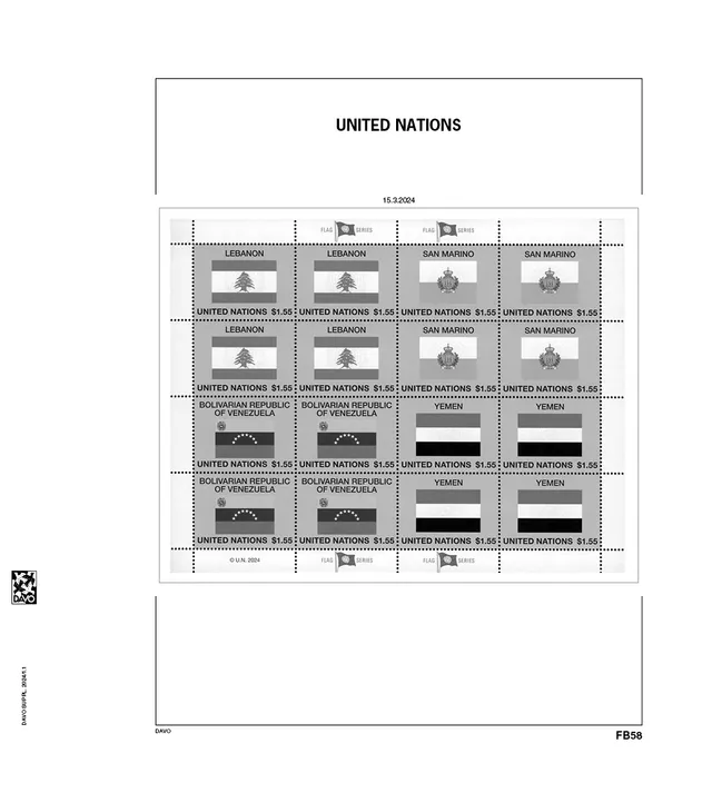 davo-luxe-suppl-ment-uno-drapeaux-2024-feuilles-timbres image 1