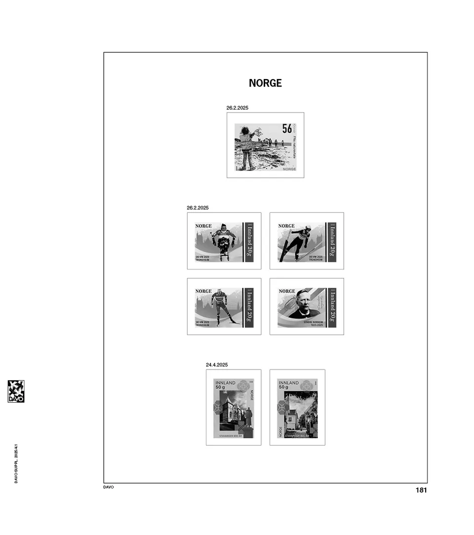 davo-luxe-norv-ge-2025-pages-d-album-timbres-papier-170g image 1