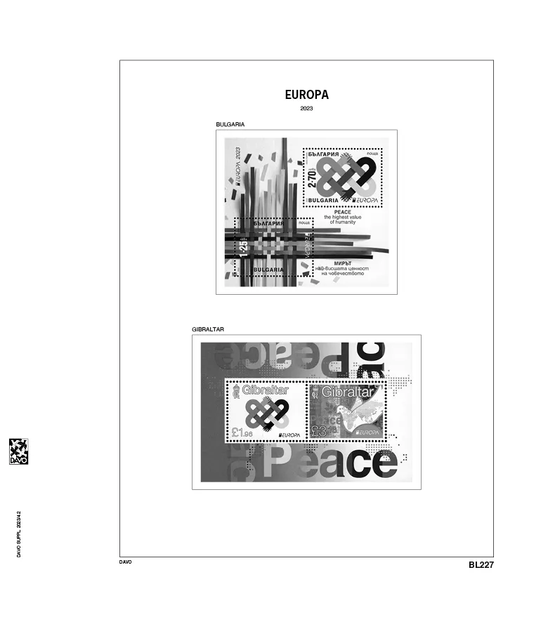 davo-luxe-europe-blocs-2023-feuilles-album-timbres-170-g image 1
